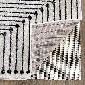 Rugshop Non-Slip Hardwood Floors Cushioned Gripper Rug Pad Cream 7' x 10'