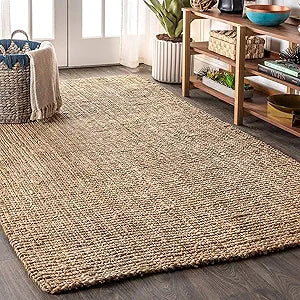 JONATHAN Y Pata Hand Woven Chunky Jute Natural Runner Rug, 2x8, Bohemian, Rustic, Cottage, Easy-Cleaning for Living Room, Bedroom, Kitchen, Non-Shedding (NRF102A-2)