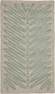 Martha Stewart x SAFAVIEH Area Rug Collection - 2'6" x 4'3", Blue Fir, Handmade Wool & Viscose, Ideal for Living Room, Bedroom, Foyer, Accent Space (MSR3612C)