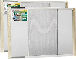 Frost King 2AWS1837 WB Marvin Adjustable Window Screen, 18in High x Fits 21-37in Wide (2 Pack)