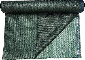 WindscreenSupplyCo] 60% 5'10'' x 100 FT Eyelets Shade Cloth Roll Sunblock Shade UV Resistant Net for Garden Greenhouse Flower Plant Patio Kennel, Green - PS6160GRN