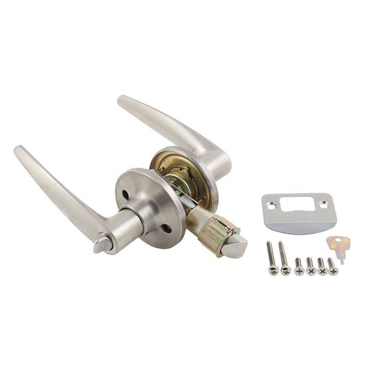 AP Products 013-231-SS Privacy Lock Set - Lever, Stainless Steel