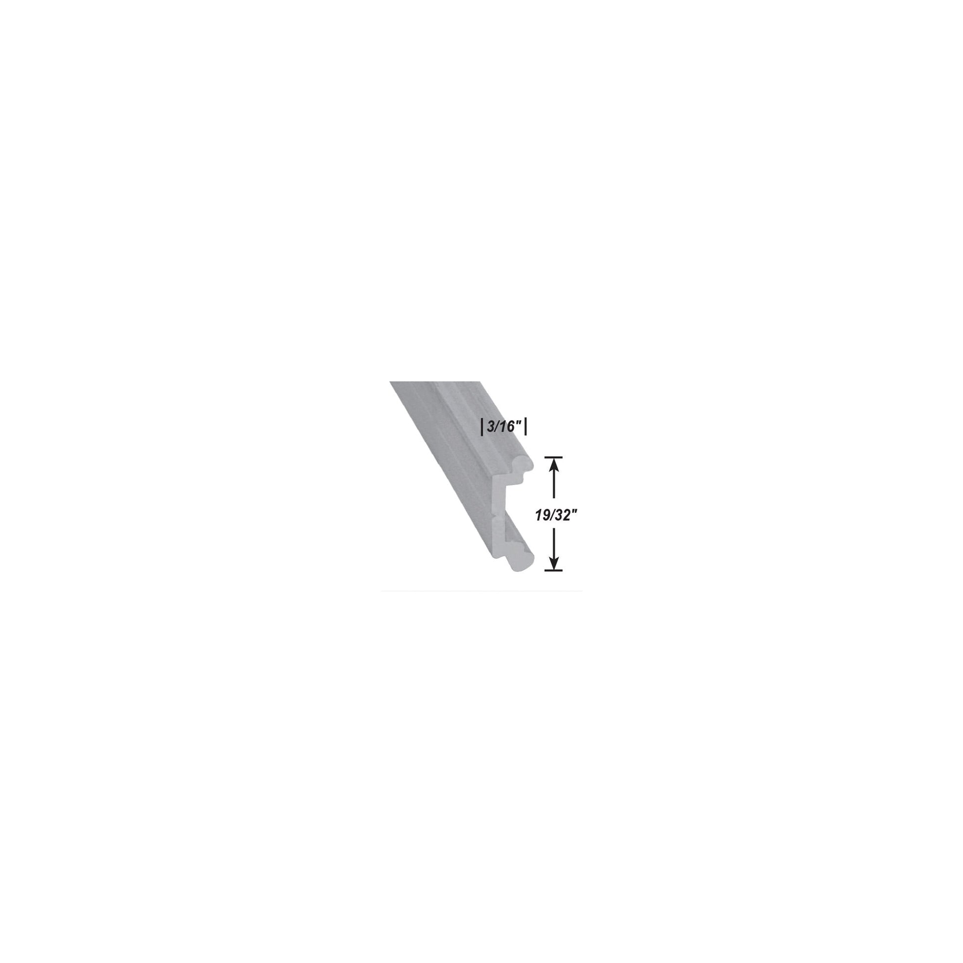 AP Products 021-58203-12 Aluminum Base Rail Trim with Insert Slot - Mill, 12'