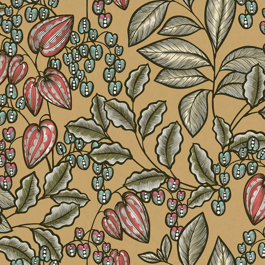 AS Creation Leif Mustard Vine Trail Wallpaper