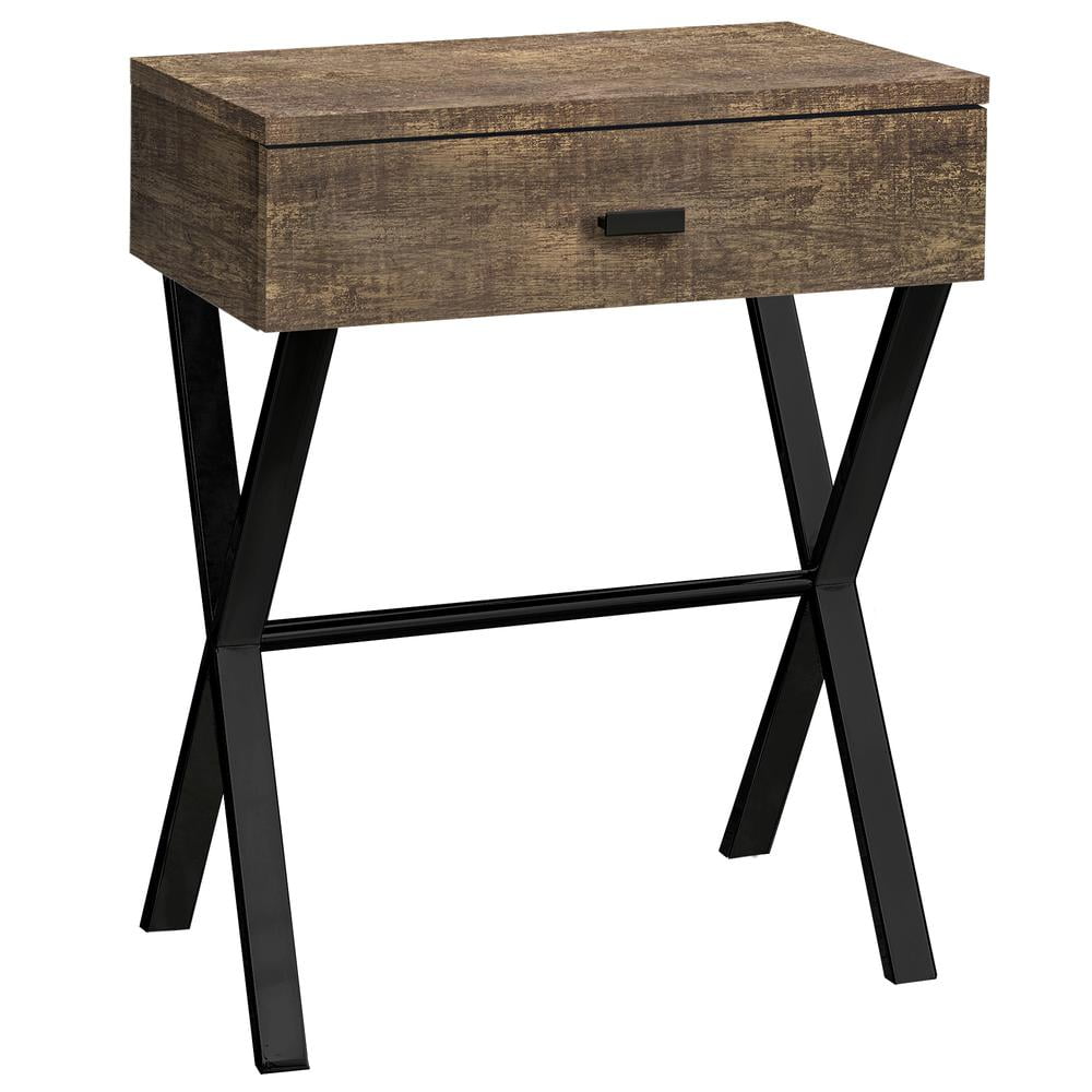 Accent Table Side End Nightstand Lamp Living Room Bedroom Metal Brown