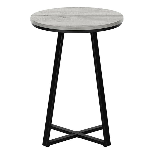 Accent Table Side Round End Nightstand Lamp Bedroom Metal Grey