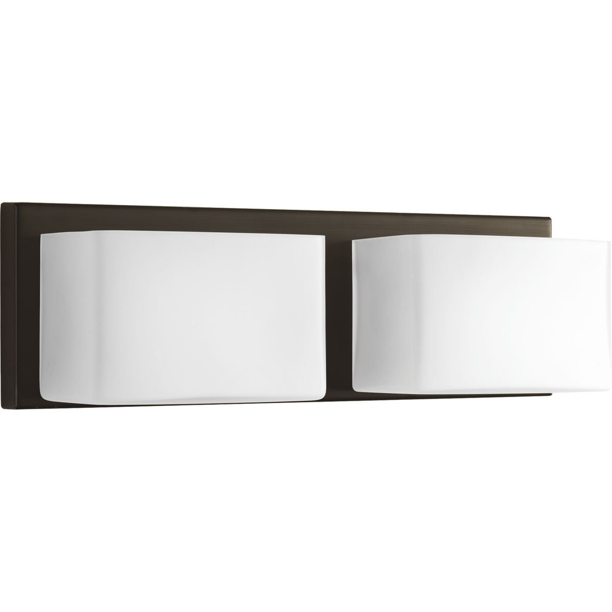 Ace LED Collection Two-Light Antique Bronze Etched Glass Modern LED Bath Vanity Light