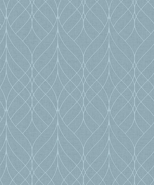 Advantage Hartley Blue Geo Wallpaper