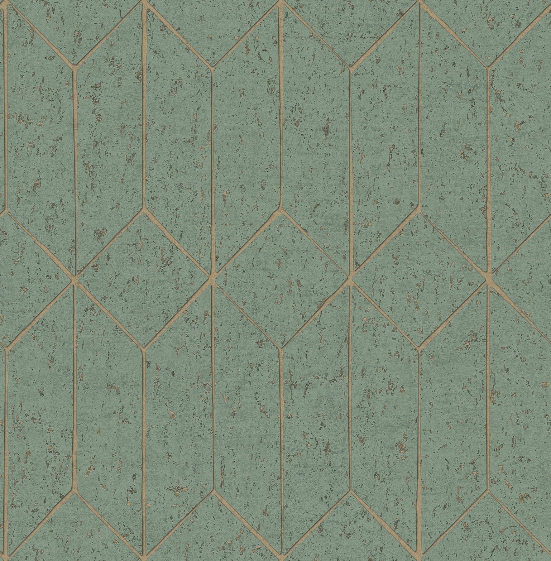 Advantage Hayden Mint Concrete Trellis Wallpaper