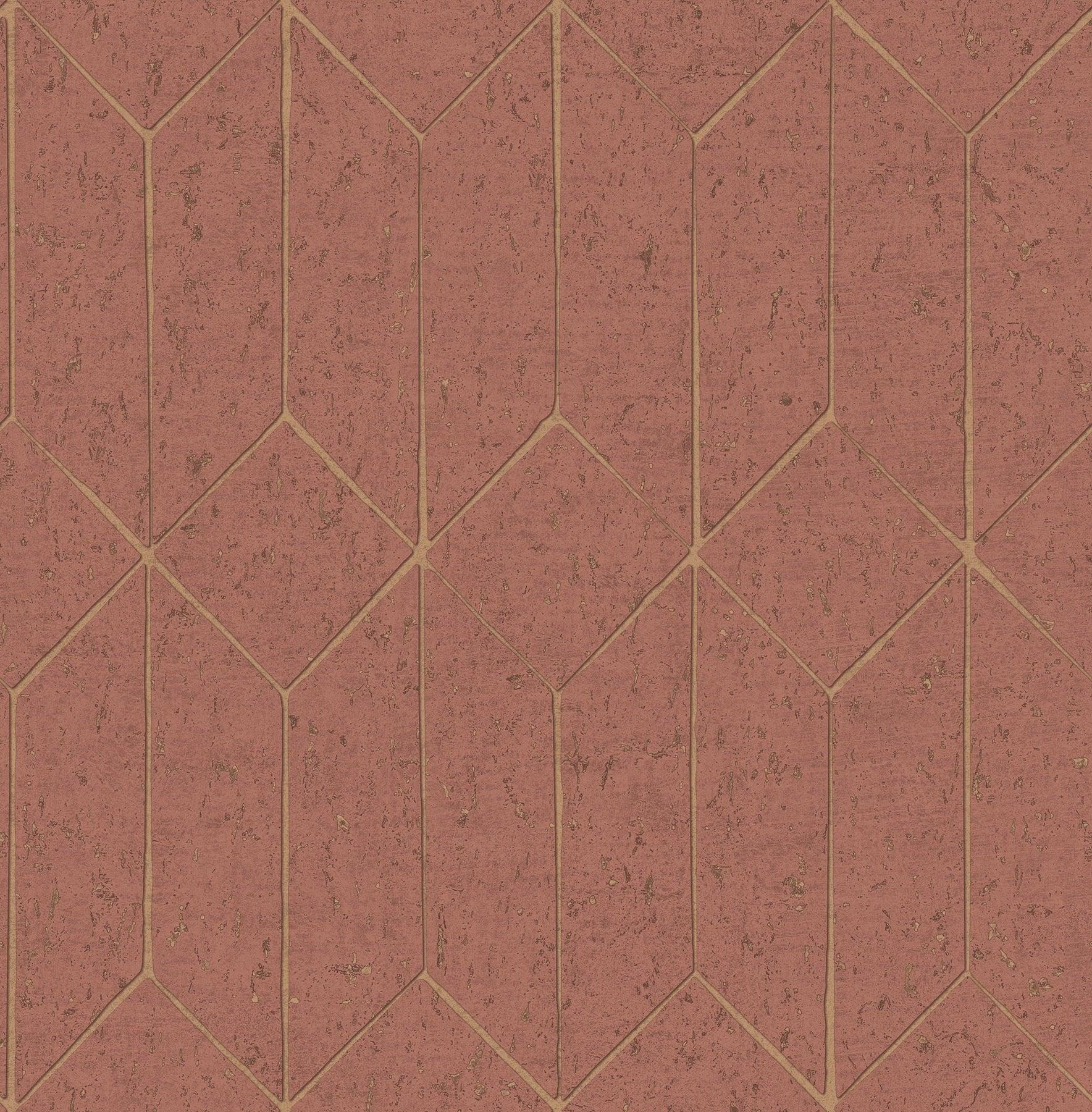 Advantage Hayden Raspberry Concrete Trellis Wallpaper