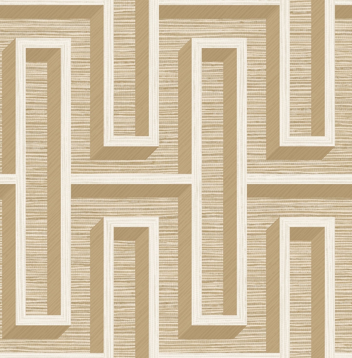Advantage Henley Taupe Geometric Grasscloth Wallpaper