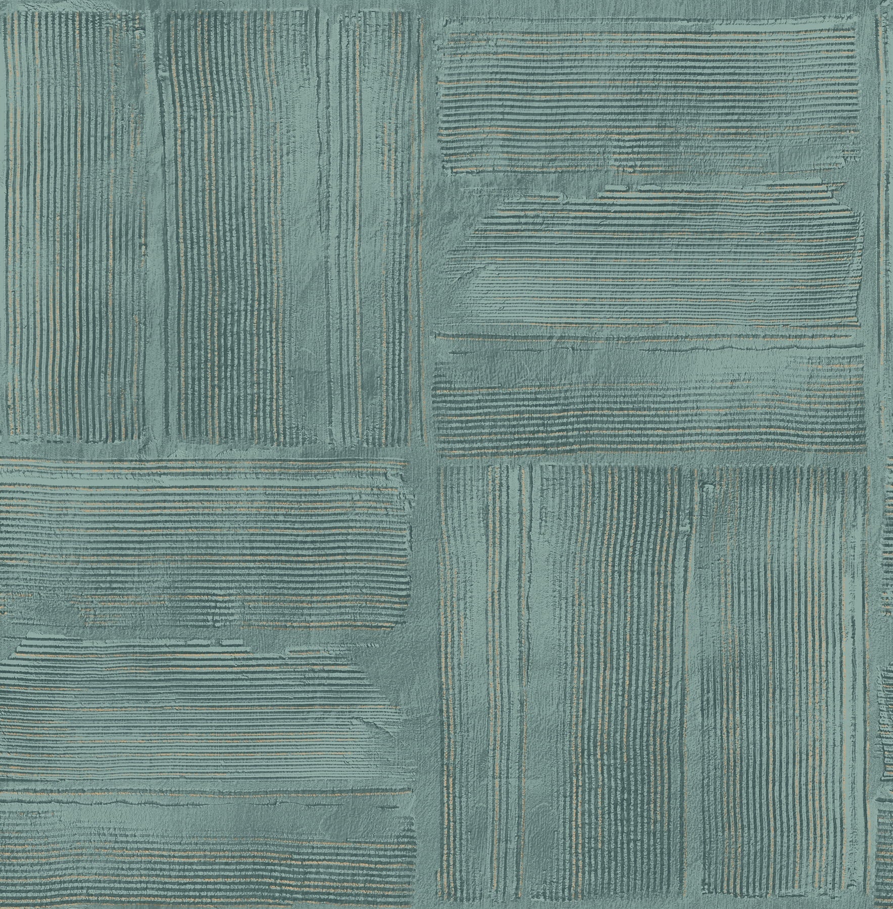 Advantage Jasper Teal Block Texture Wallpaper