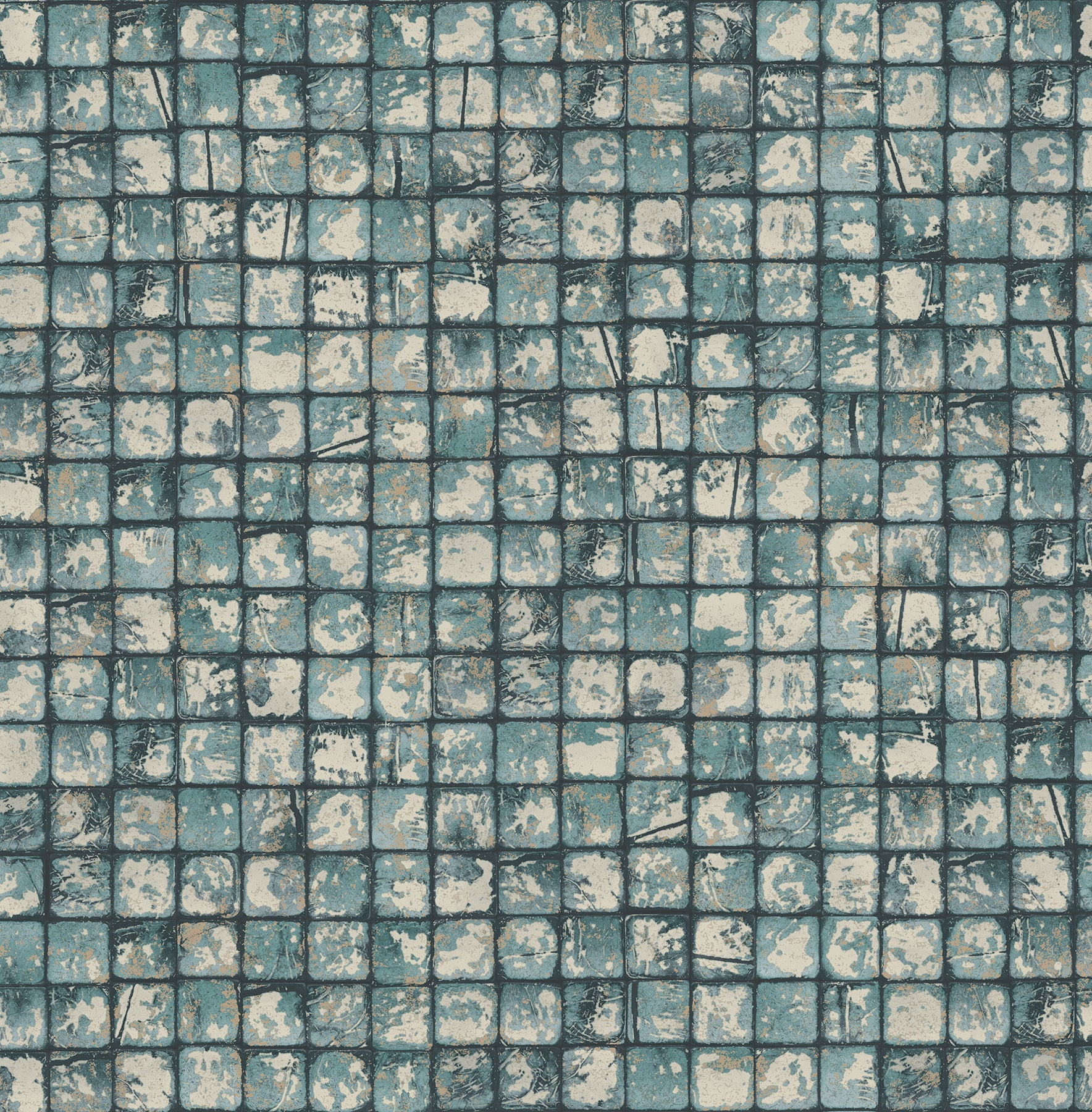 Advantage Kingsley Blue Tiled Wallpaper