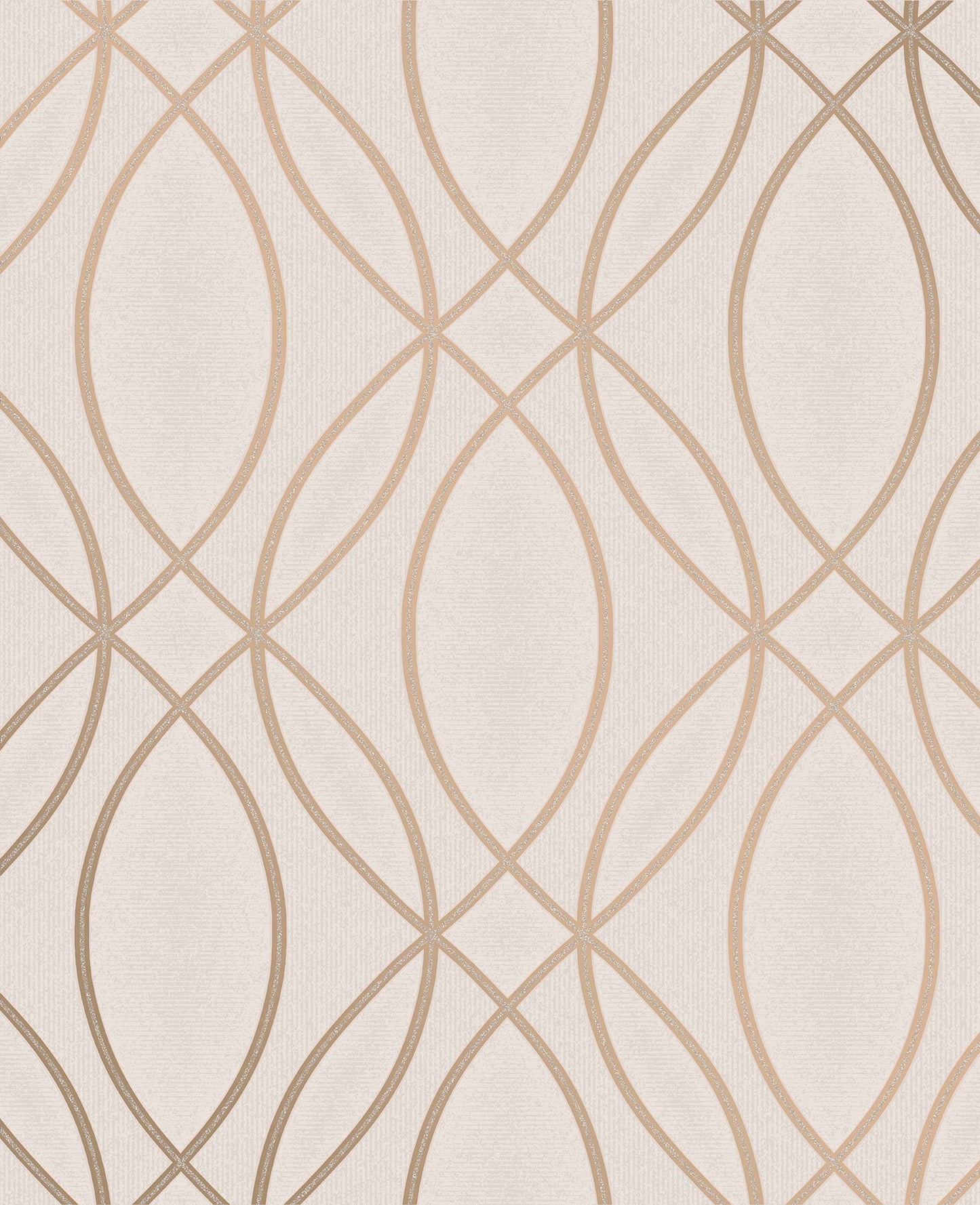 Advantage Lisandro Rose Gold Geometric Lattice Wallpaper
