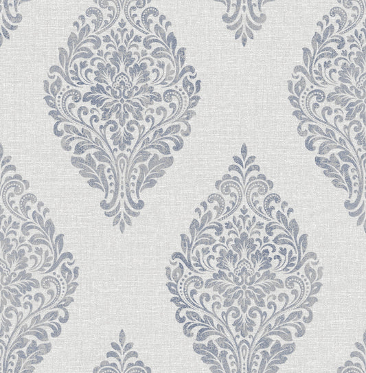 Advantage Pascale Light Grey Medallion Wallpaper