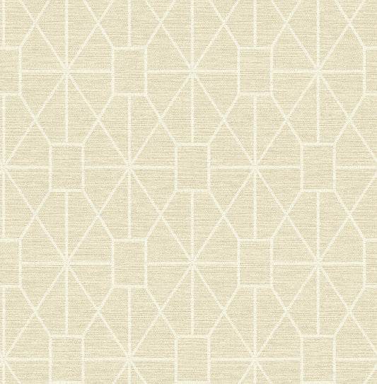 Advantage Stevenson Natural Trellis Wallpaper
