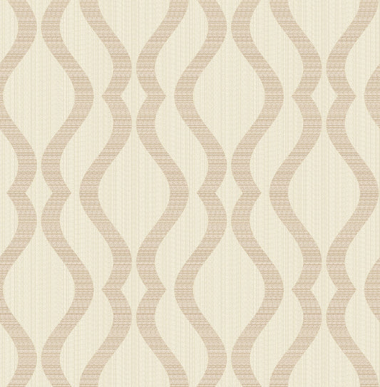 Advantage Yves Rose Gold Ogee Wallpaper