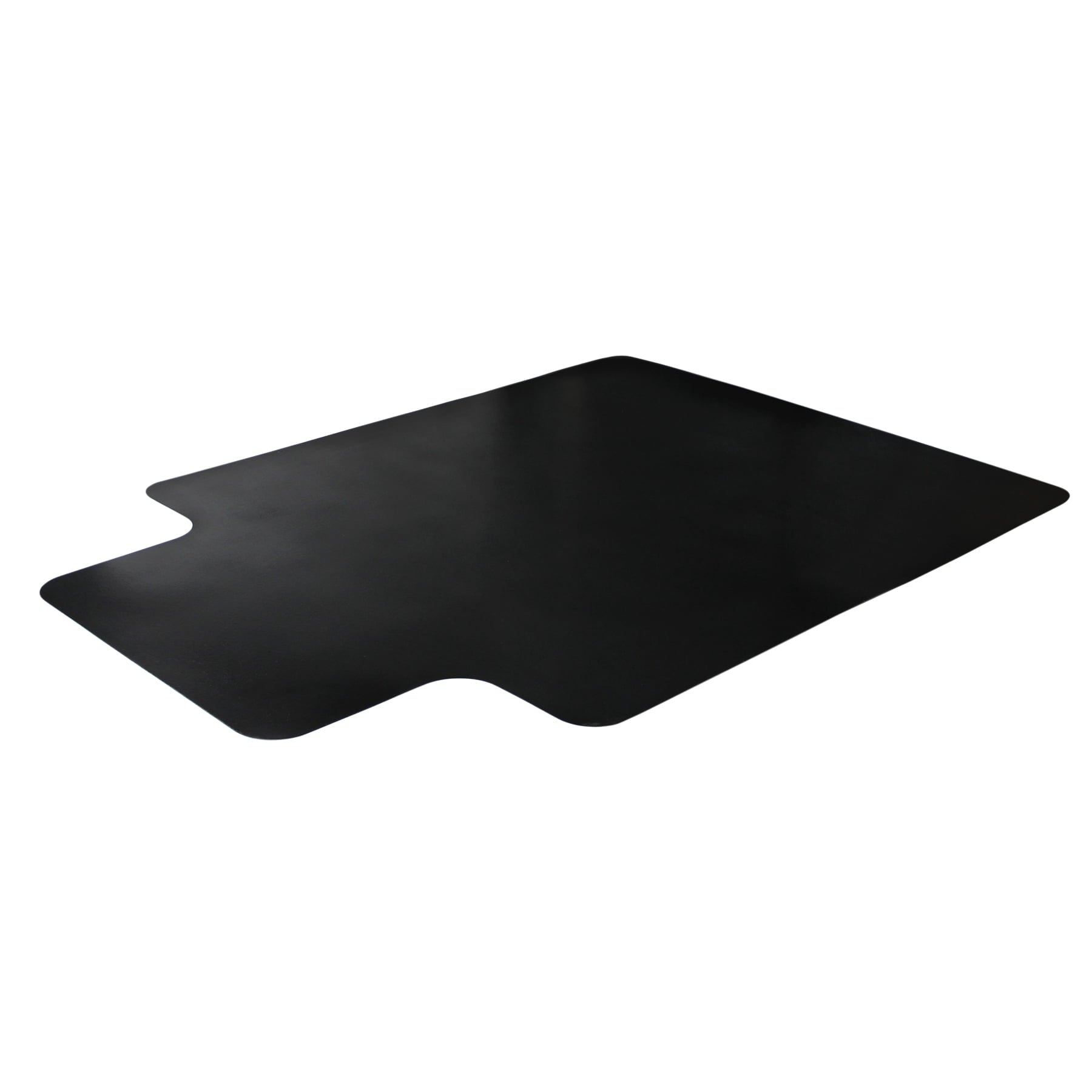 AdvantagematÂ® Black Vinyl Lipped Chair Mat for Carpets - 45" x 53"