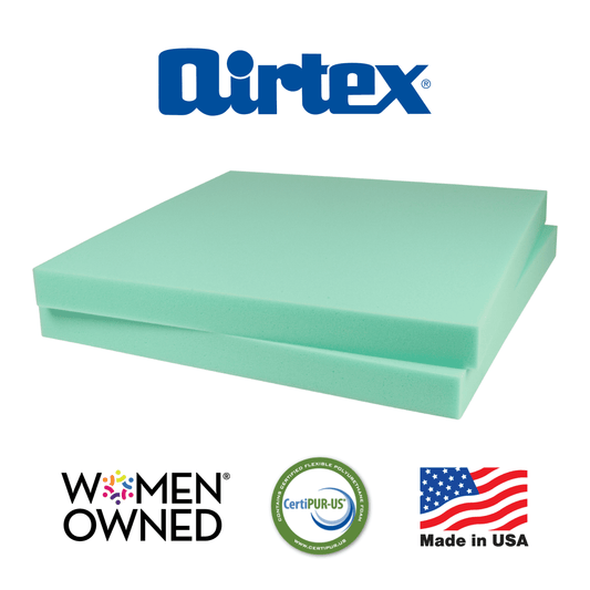 Airtex High-Density Foam Cushion Set â€“ 2-Pack (2" x 22" x 22")