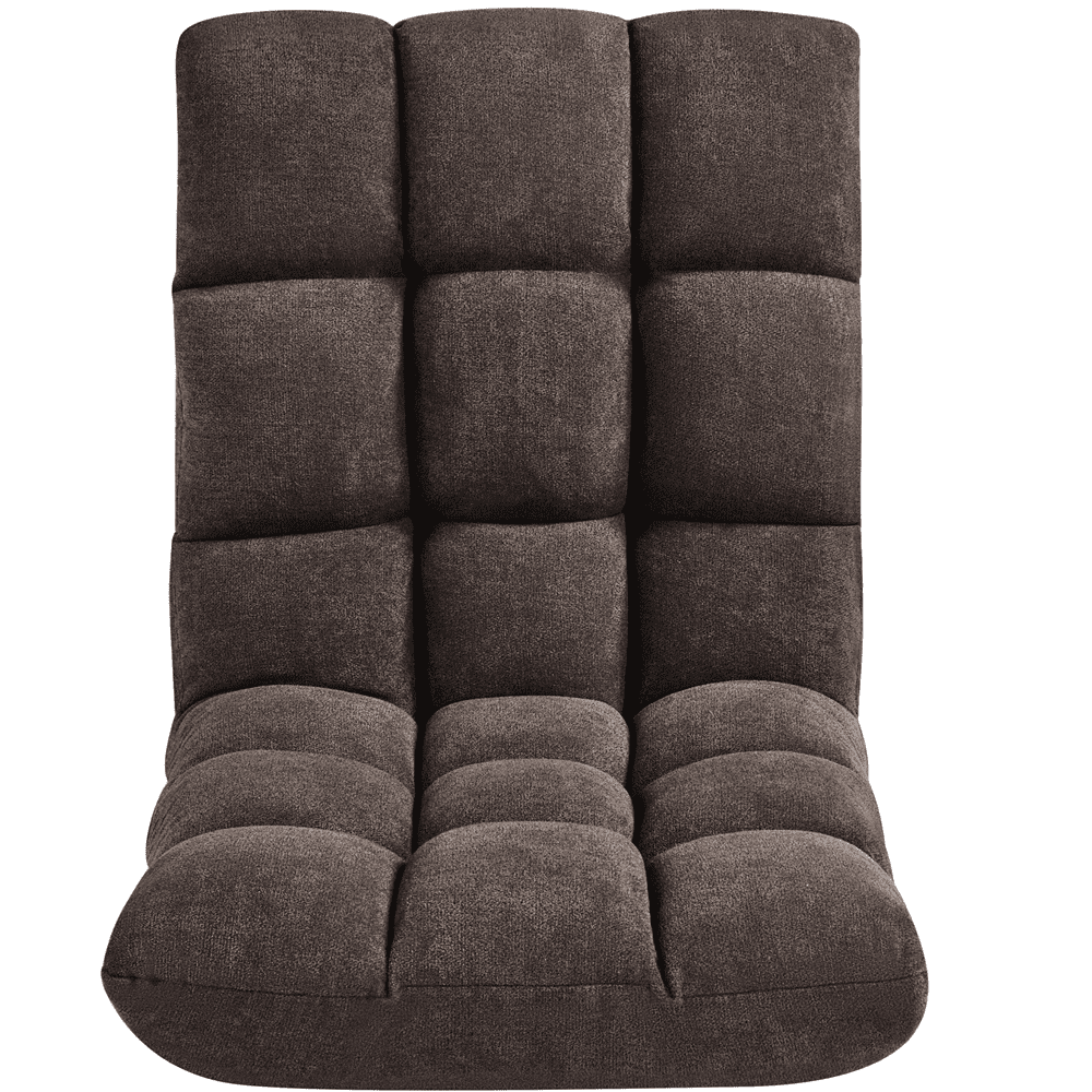 Alden Design Floor Sofa Chair with 14 Adjustable Positions, Brown