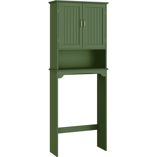 Alden Design Over The Toilet Storage Cabinet with Adjustable Shelf, Green