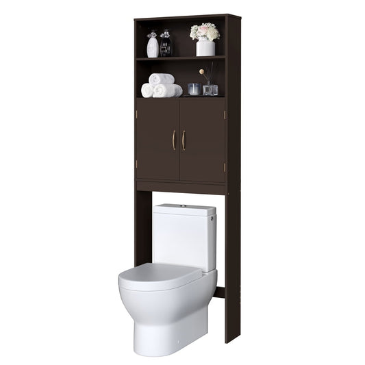 Alden Design Gabinete de Almacenamiento sobre el Inodoro con 2 Repisas para BaÃ±o, Espresso