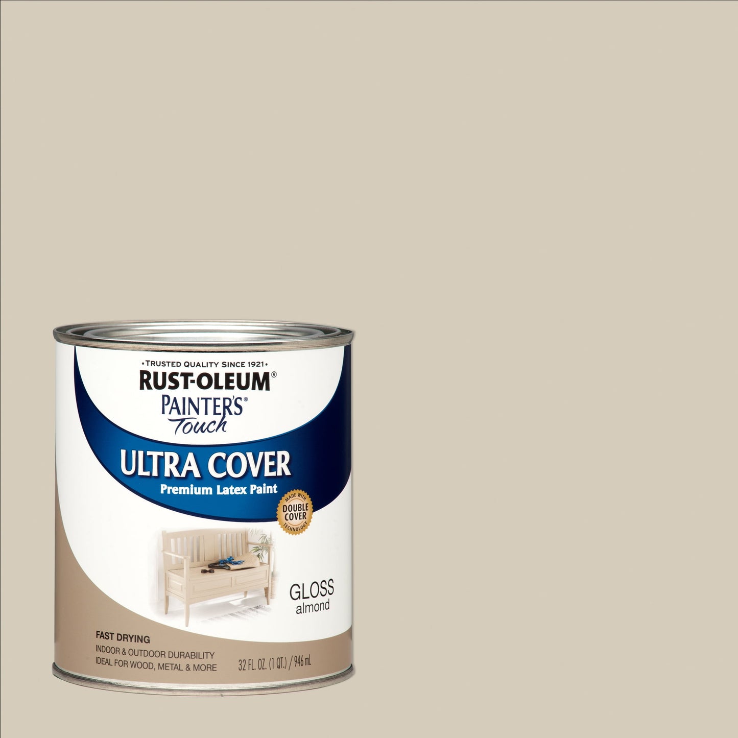 2 Pack, Almond, Rust-Oleum Gloss Painters Touch Ultra Cover Paint- Quart