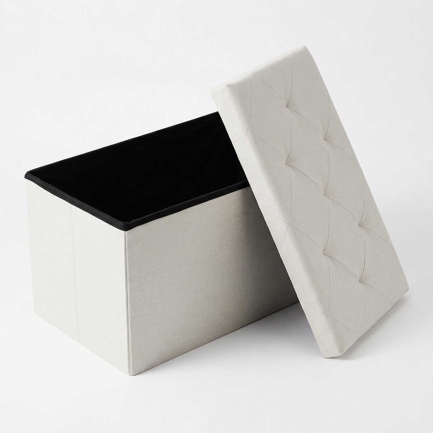 Alvantor Foldable Storage Ottoman Bench, 42 Gallon Large Capacity, 660lbs Weight Capacity, 1" Thick Foam Seat