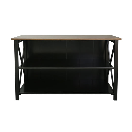 American Trails Cherry Wood Console Table/TV Stand for TVs up to 50", Black/Brown