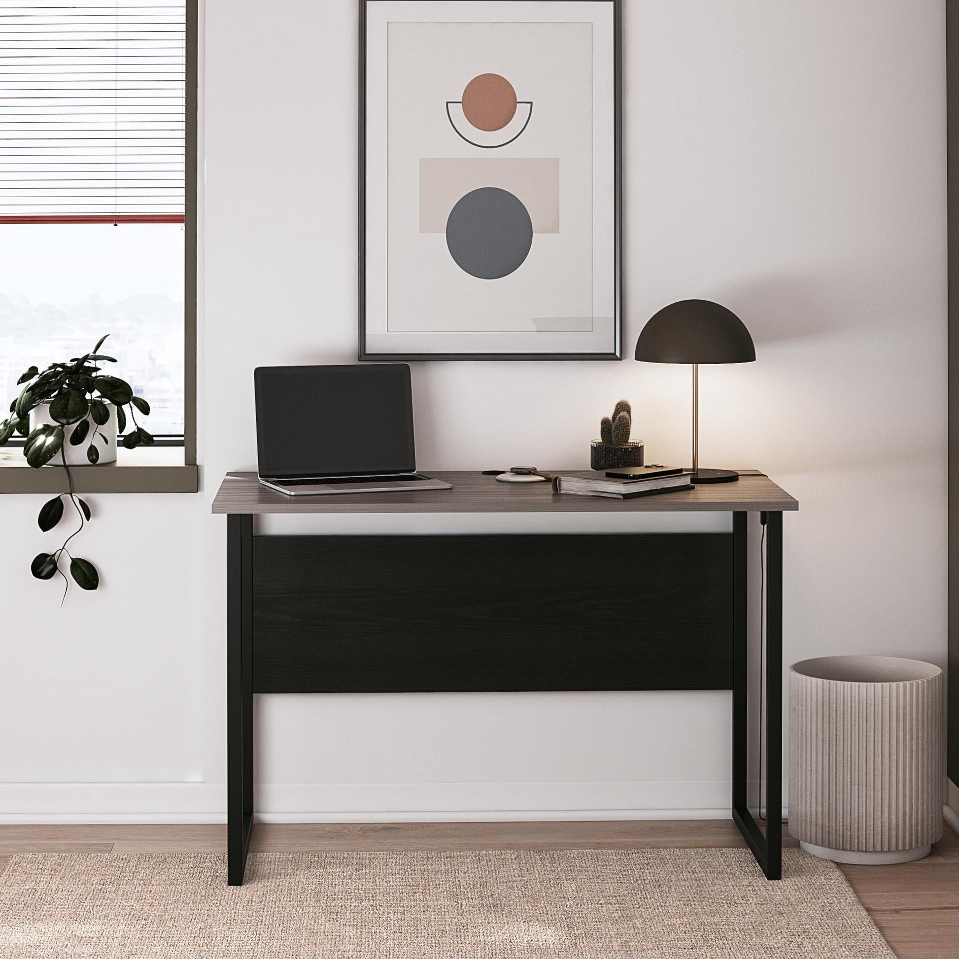 Ameriwood Home Sorina Writing Desk, Silverton Oak & Black