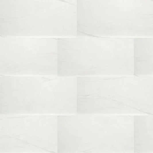 Anastasia White 12 In. X 24 In. Polished Porcelain Floor And Wall Tile (16 Sq. Ft./Case)