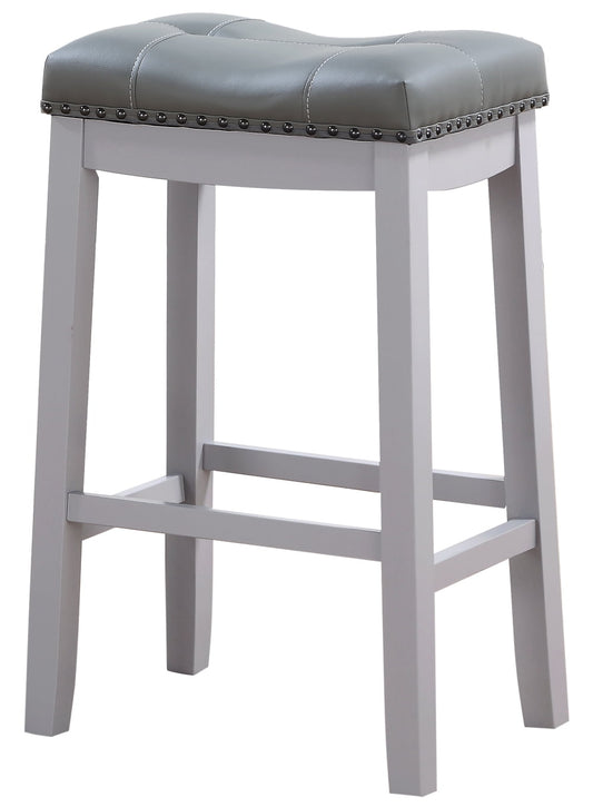 Angel Line Cambridge 29" Padded Saddle Stool-Gray w/ Gray Cushion