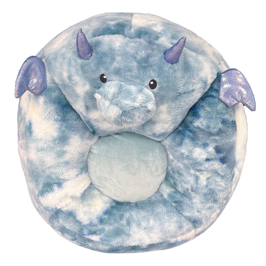 Animal Adventure 26"W Dragon Cozy Seats, Tie Dye Blue, 3+
