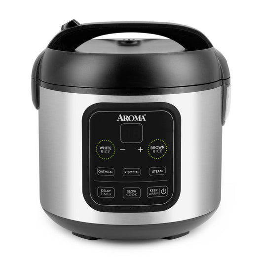 AromaÂ® 8-Cup (Cooked)/2Qt. Digital Rice & Grain Multicooker, Black, New, ARC-994SB