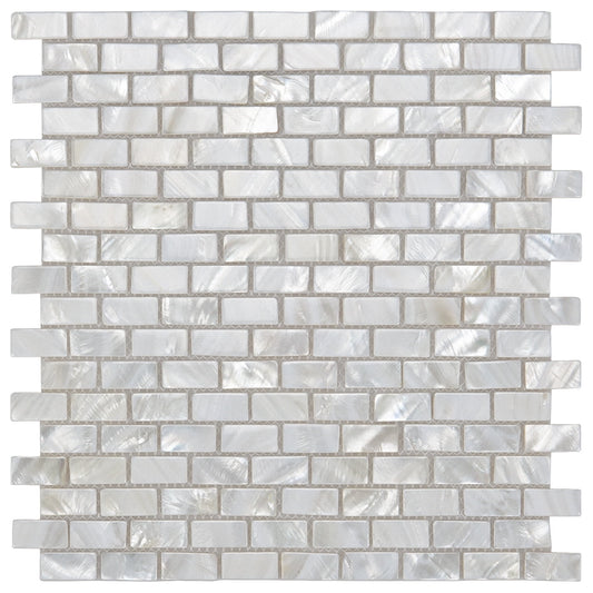 Art3d 12" x 12" 1 Piece Mother of Pearl Shell Mosaic Backsplash Tile for Kitchen, Bathroom Walls