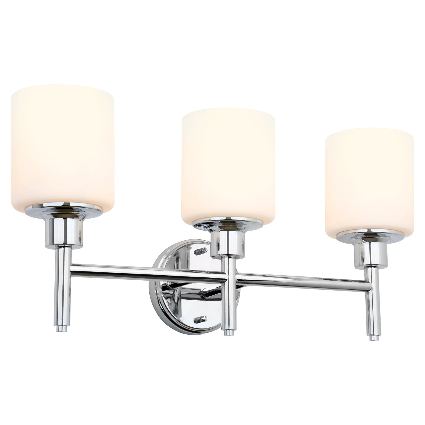 Design House Aubrey Luz de Tocador de BaÃ±o Interior Transicional Regulable de 3 Luces, Cromo Pulido