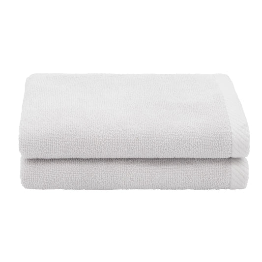 Authentic Hotel and Spa  100% Turkish Cotton Ediree Fingertip Towels - Set of 2 Silver