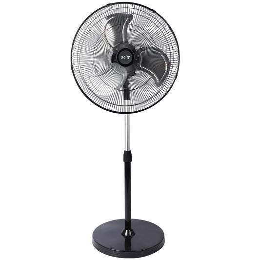 Avobird 18'' Industrial Oscillating Pedestal Fan, 3-Speed & 90Â° Tilt Height Adjustment Standing Fan for Bedroom/Offices/Workshop, Max 3100 CFM(Black)