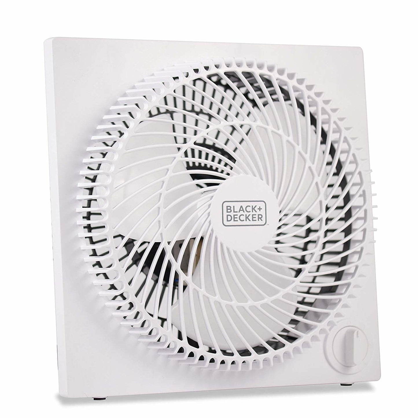 BLACK+DECKER Mini Box Fan â€“ Tabletop Quiet 9 Inch Desk Box Fans Frameless BFB09W White