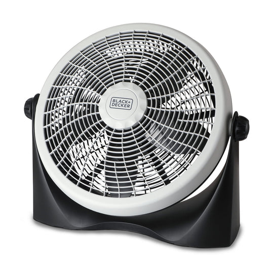 BLACK+DECKER BFF16B 16-In. 3-Speed Portable Floor Fan with Adjustable Tilt, Black