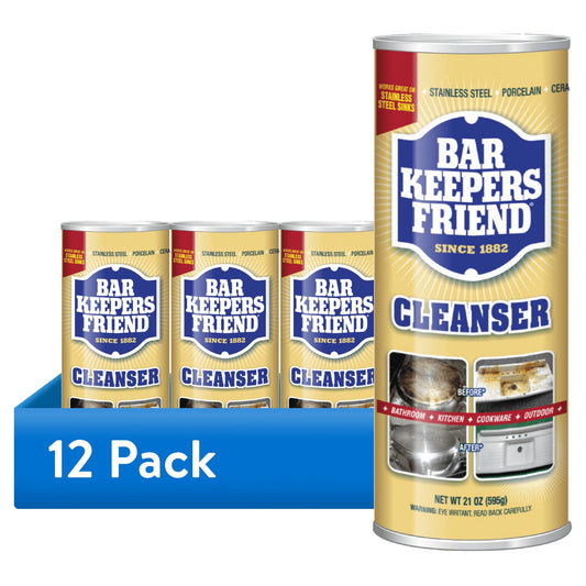 (12 pack) Bar Keepers Friend Cleanser Powder 21 OZ (595g)  Trusted and True Since 1882