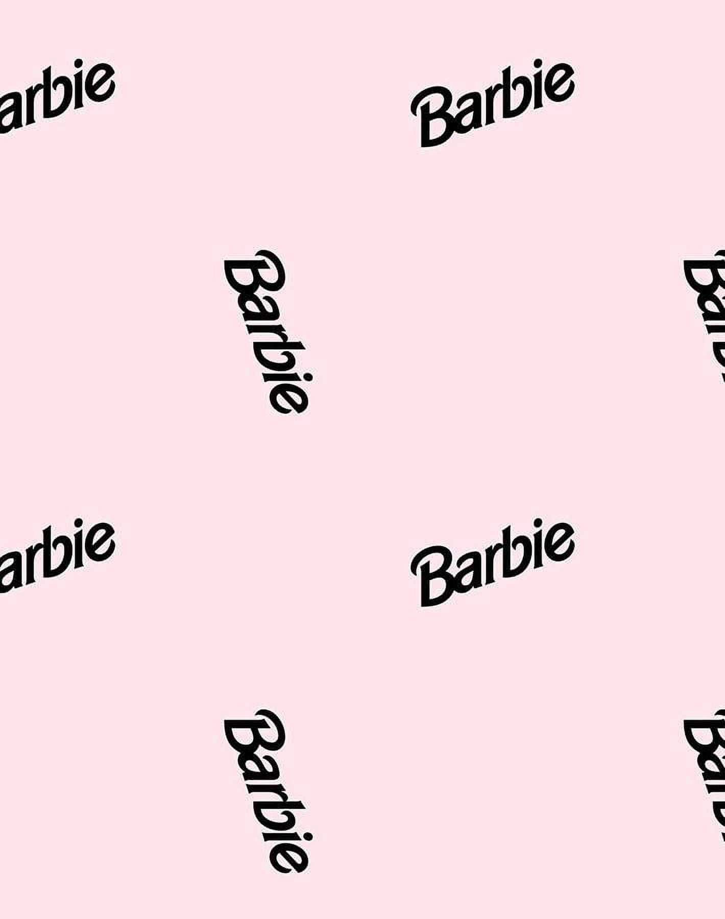 Barbie 90s Logo Removable Vinyl Wallpaper by Barbie - Pink