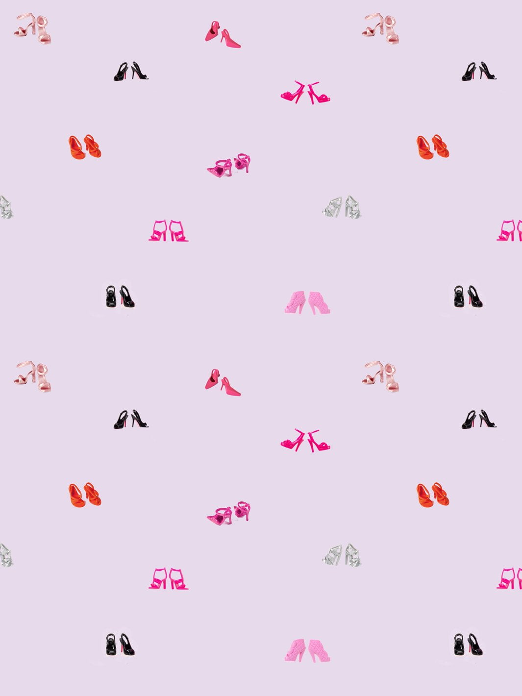 Barbie Heel Toss Removable Vinyl Wallpaper, Lavender