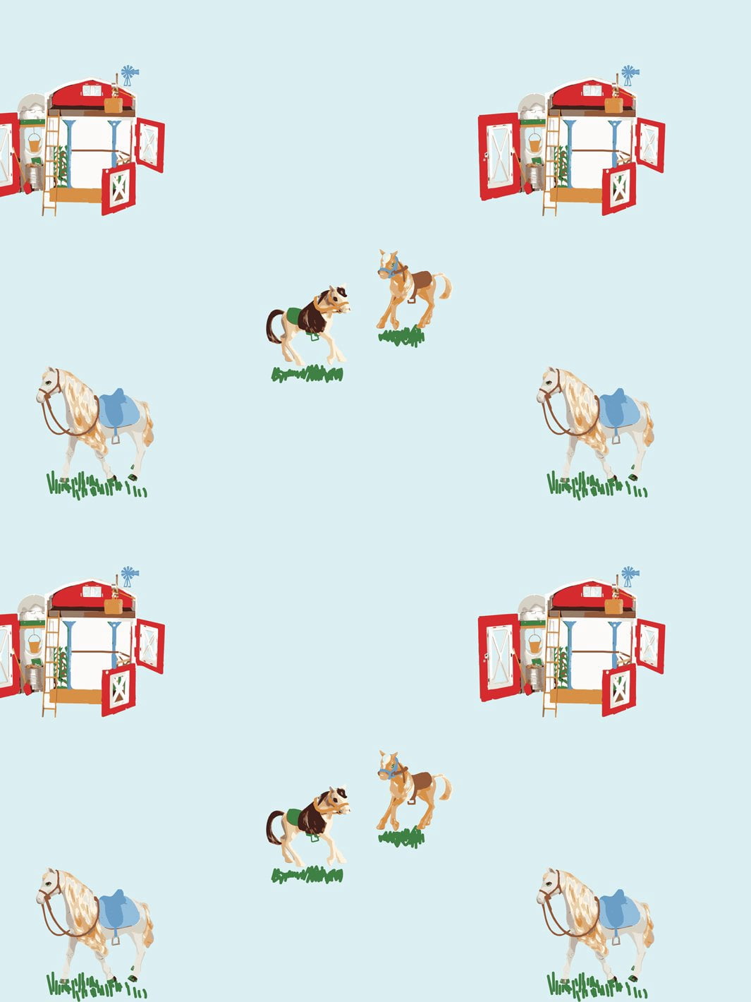Barbie's Stable Removable Vinyl Wallpaper, Sky