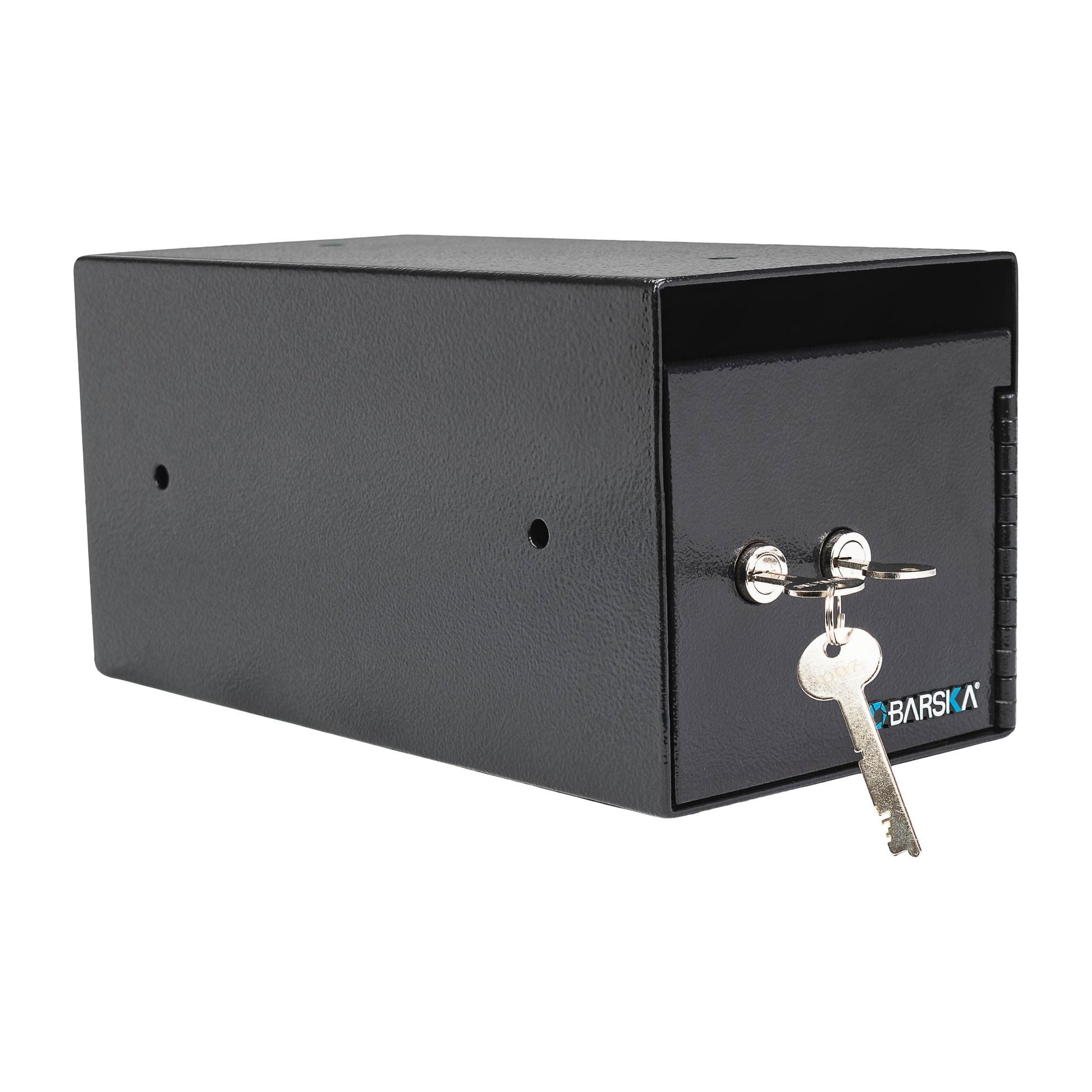 Barska Front Loading Depository Safe with Dual Key Lock, 12" x 6" x 6", Black