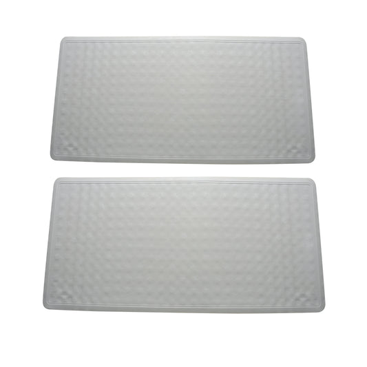 Bath Bliss 2 Pack Anti-Slip Jumbo Bath Mat in White