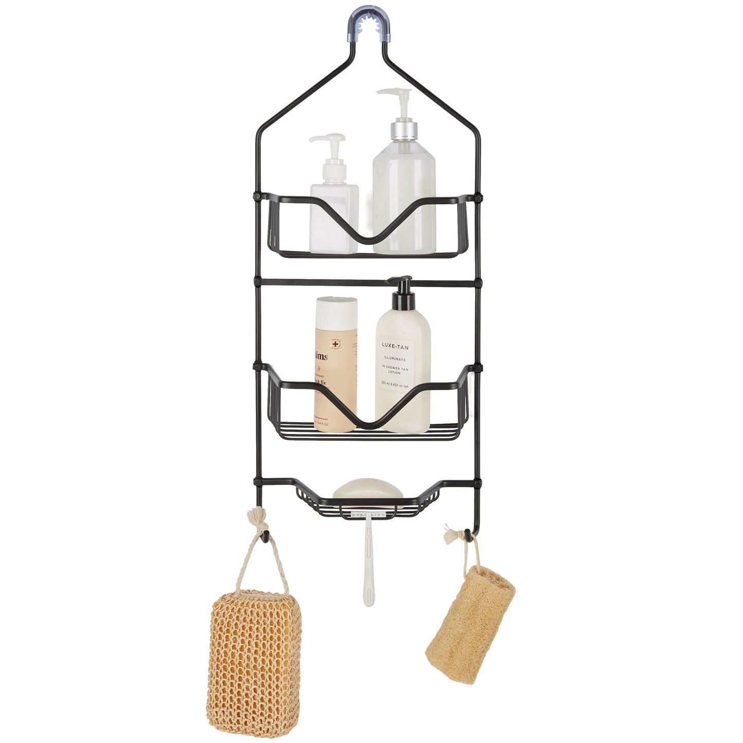 Bath Bliss 3 Tier Aluminum Shower Caddy in Black