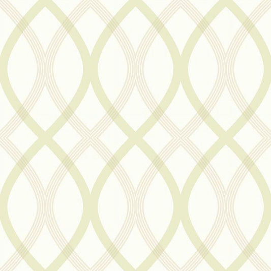 Beacon House Contour Green Geometric Lattice Wallpaper, 20.5-in by 33-ft, 56.4 sq. ft