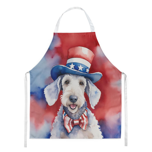 Bedlington Terrier Patriotic American Apron 27 in x 30 in