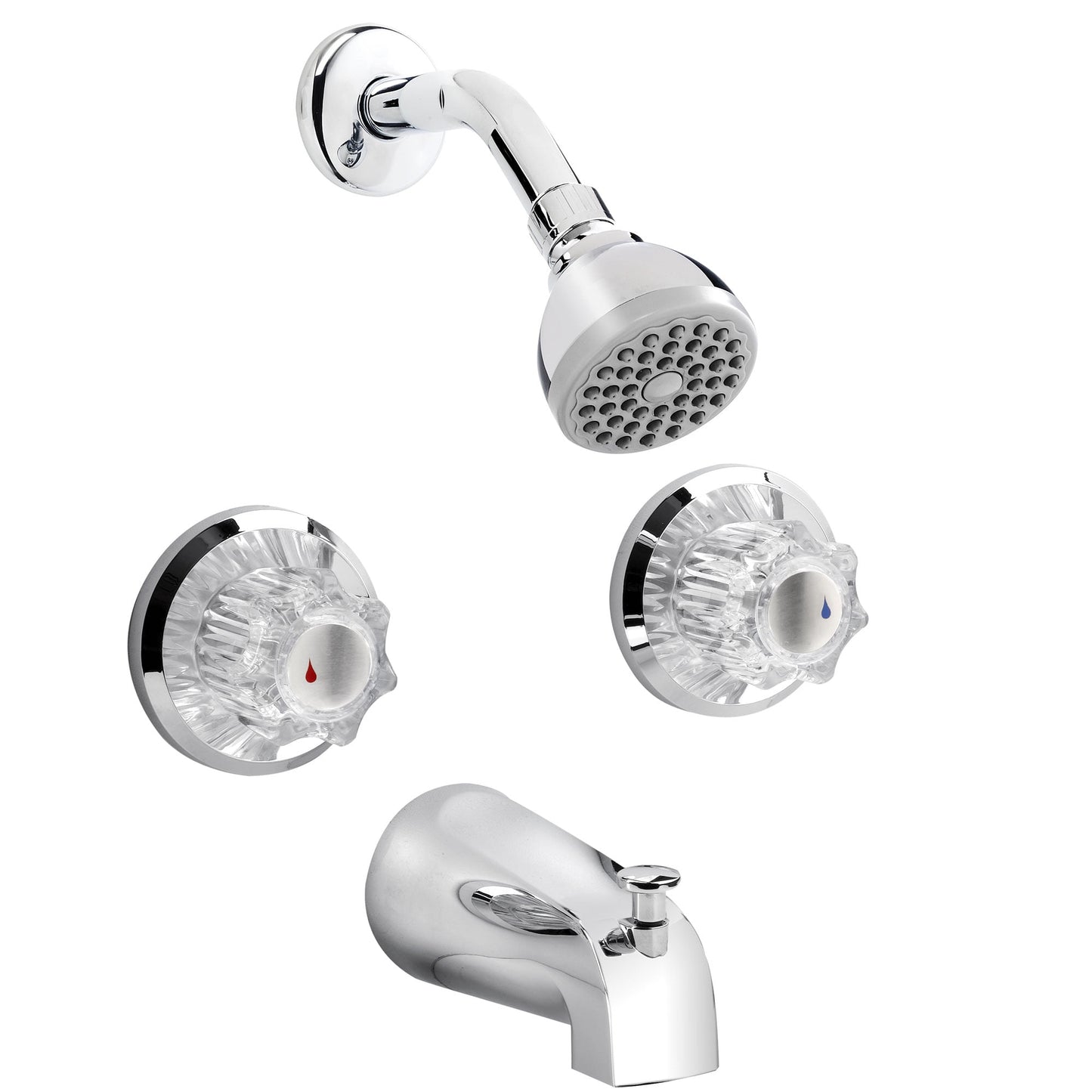 Belanger by Keeney 2-Handle Tub / Shower Complete Faucet Set with Swivel Showerhead, Polished Chrome